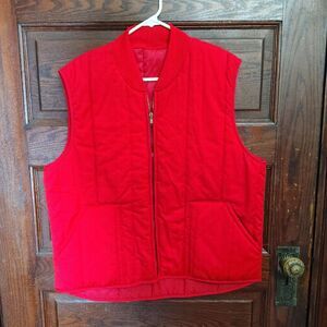 Cintas VTG 90s Red Workwear Gilet Quilted Vest Mens Large
